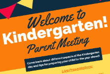 'Welcome to Kindergarten' Information
